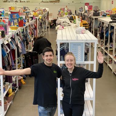 Emilie og Erik i Børneloppen i Odense