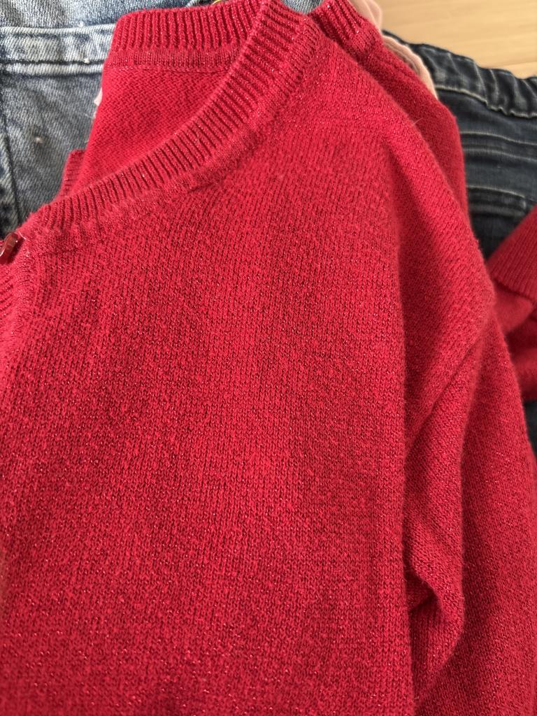 Cardigan rød glim 128