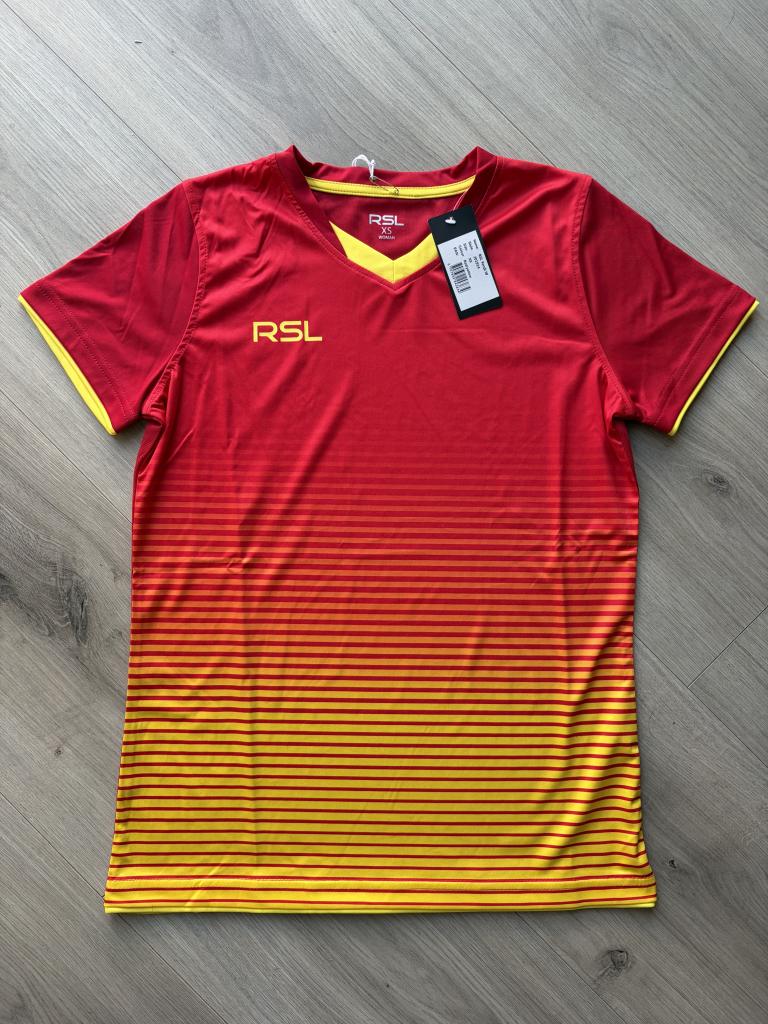 K RSL tshirt rød/gul XS