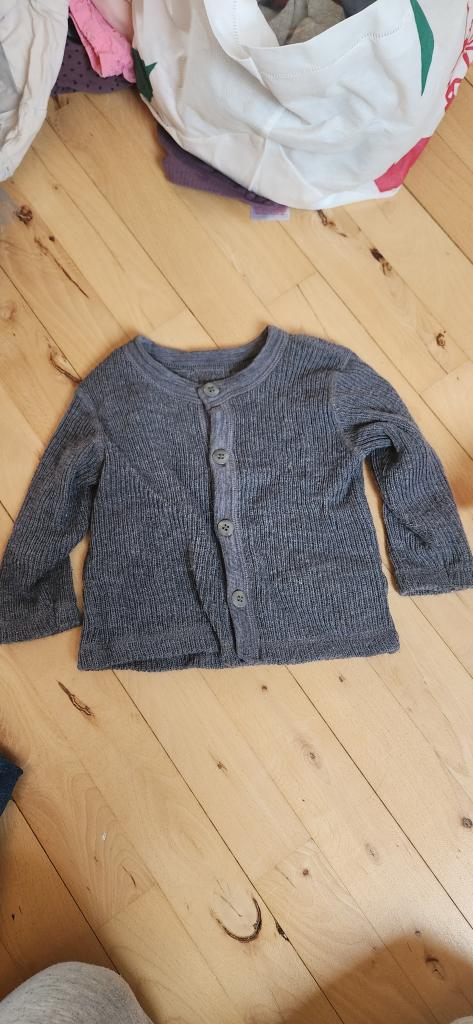 808 uld cardigan grå 80