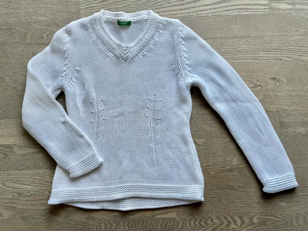 Benetton hvid strik 7 år