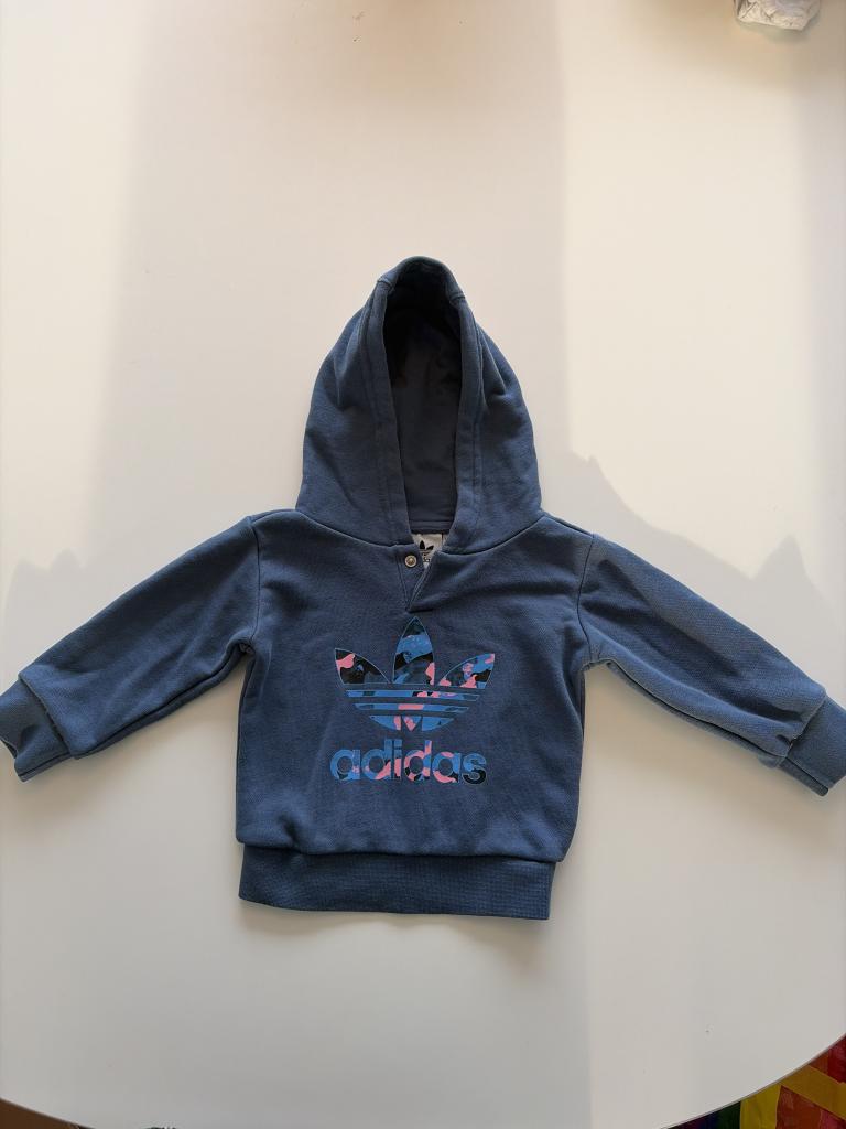 Adidas trøje blå 68