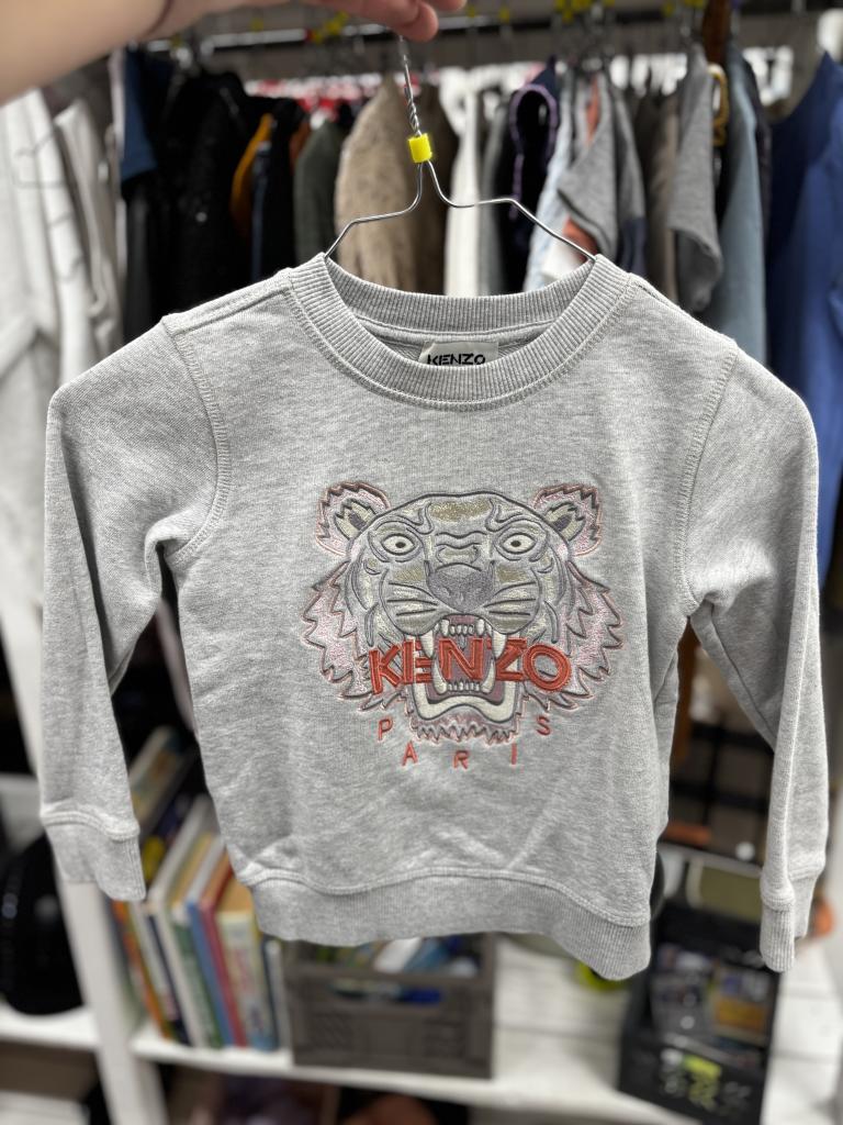 Kenzo trøje 116 grå tiger