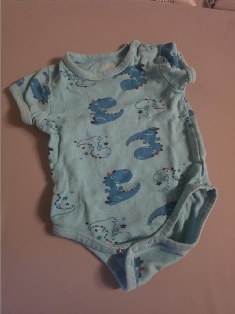 Care body dino blå 68