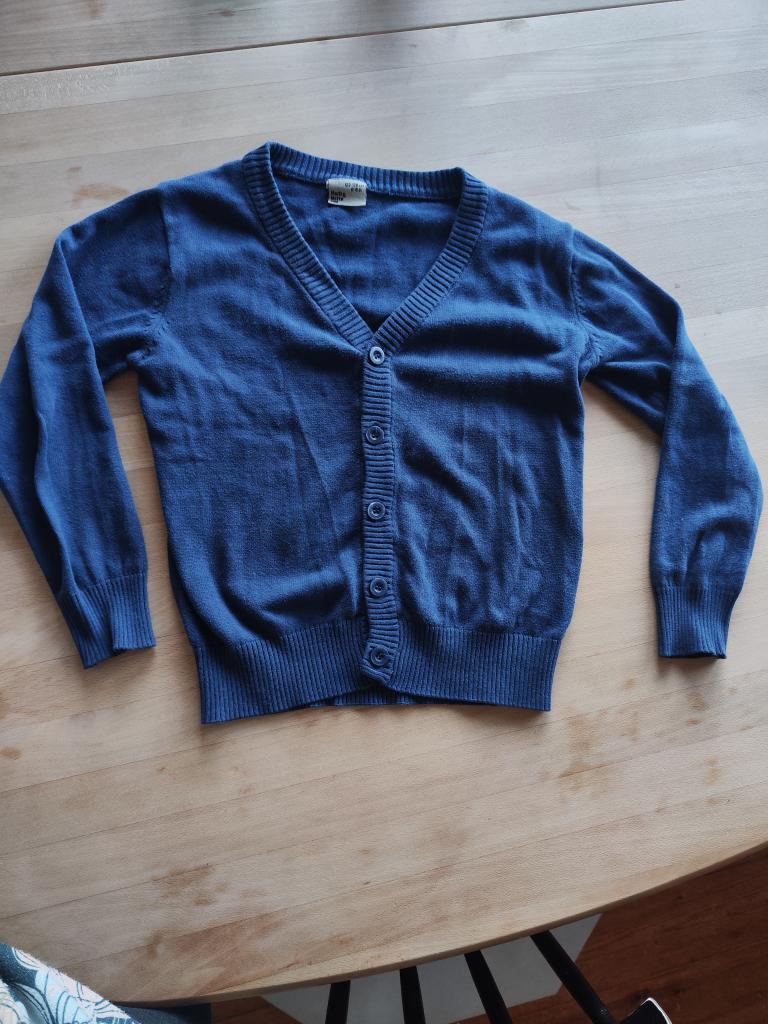 Blå cardigan 122-128