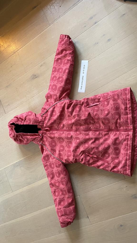 Pink vinterjakke 9-10 år