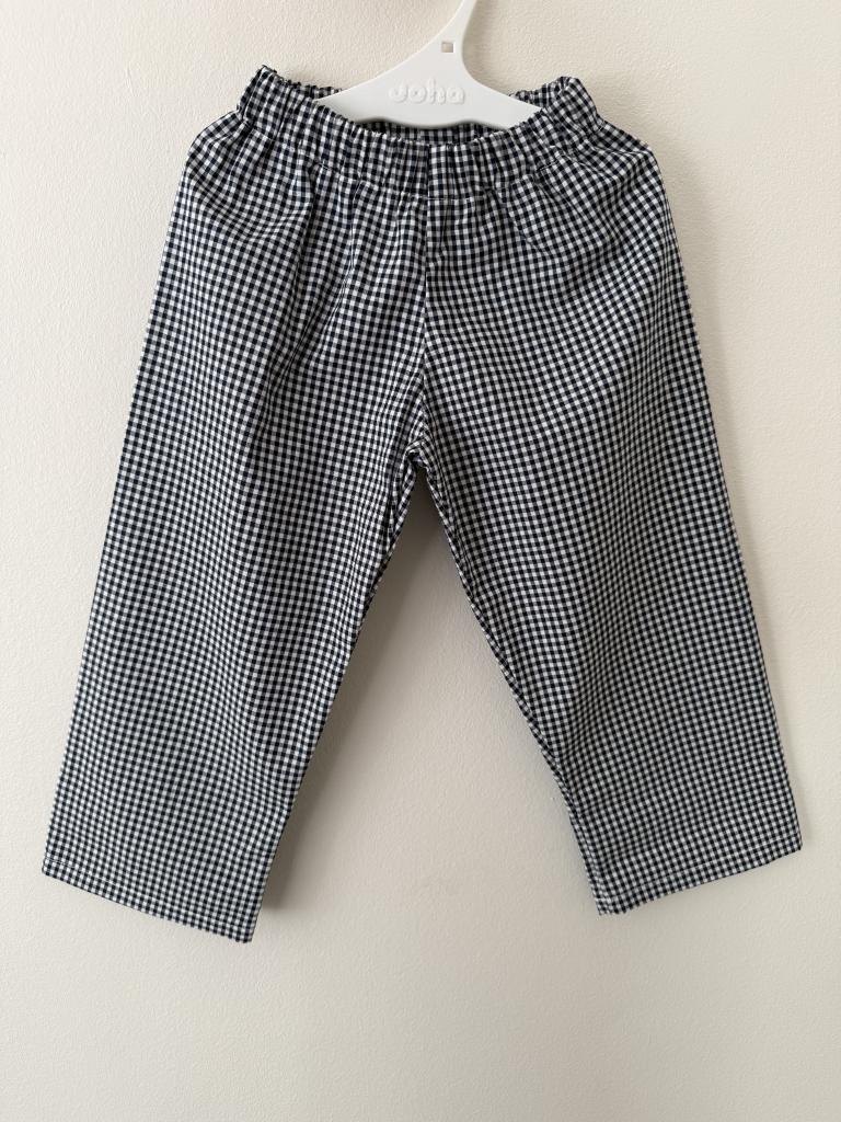 Blå ternet buks 80