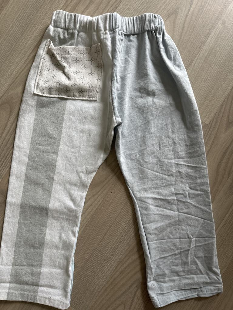 Bukser striber/blå 98