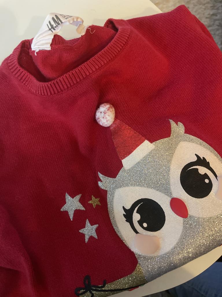 H&M julestrik bluse 122