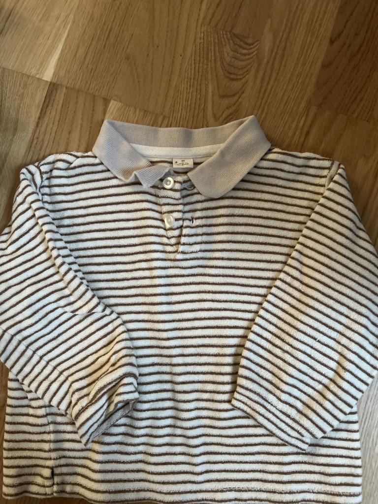 KS frotté bluse strib 2år
