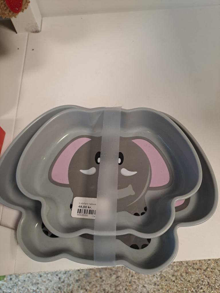 2 elefant tallerkener