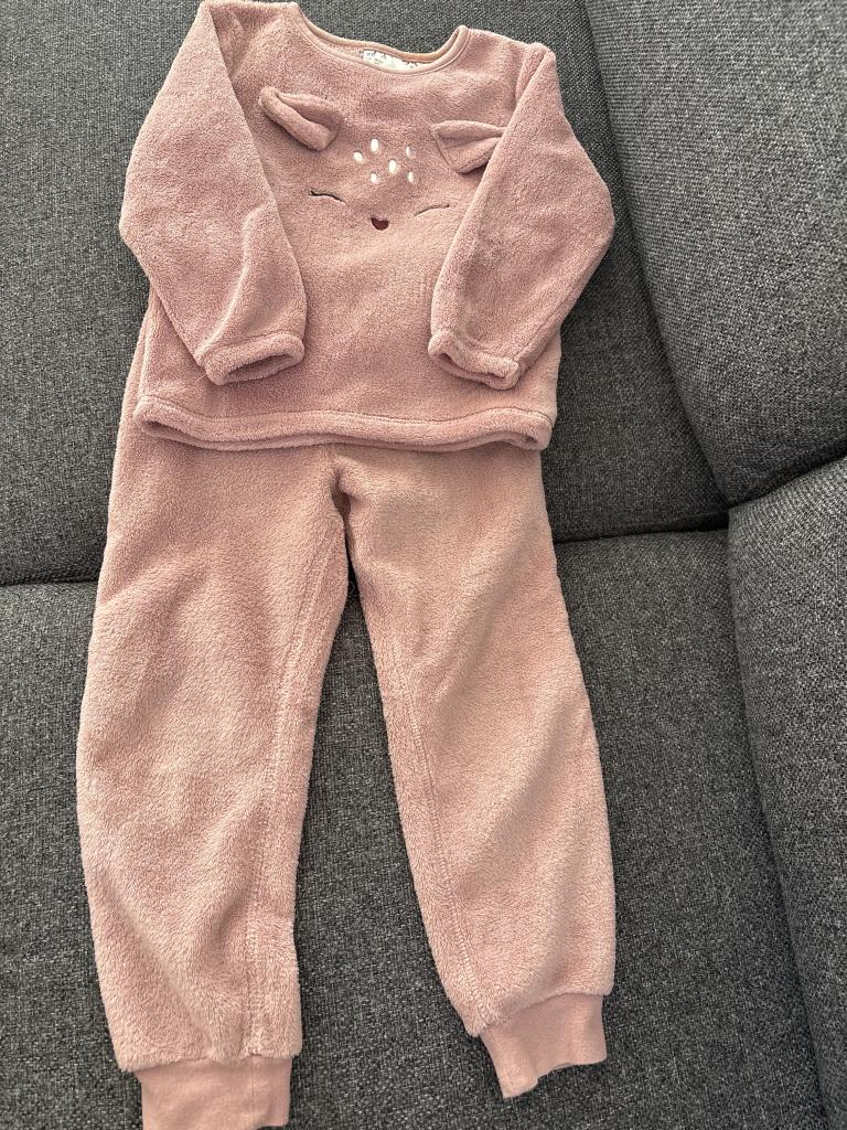 H&M plysset sæt, 98/104