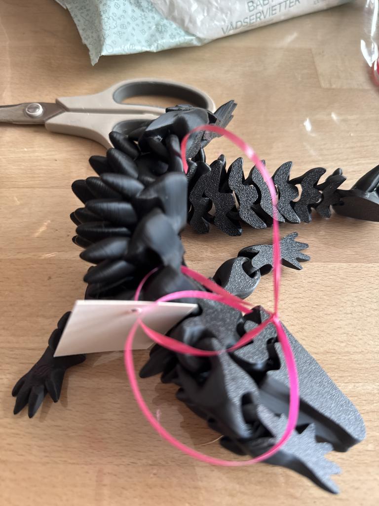 3D drage stor sort