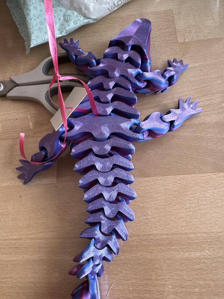 3D drage stor flerfarvet