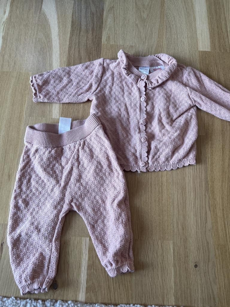 H&M sæt lyserød str 56