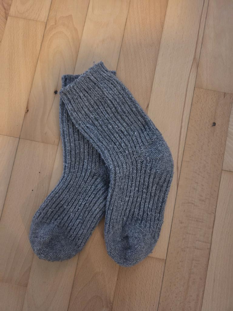 Uld sokker grå 2 år
