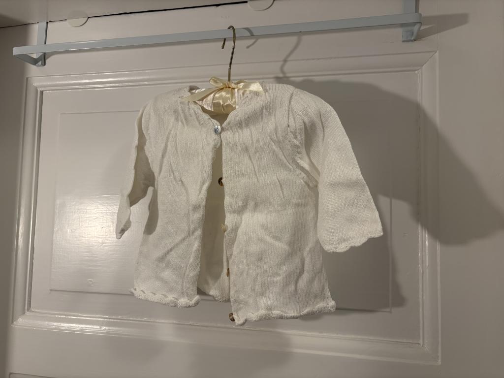 Hvid strikket cardigan