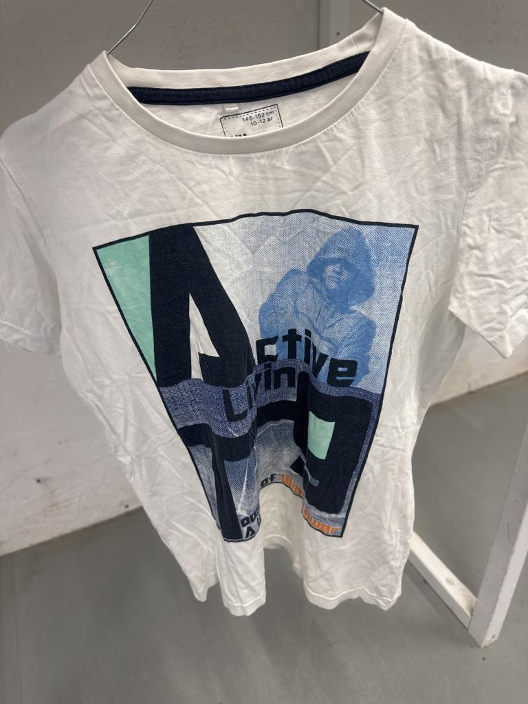 Hvid T-shirt med print
