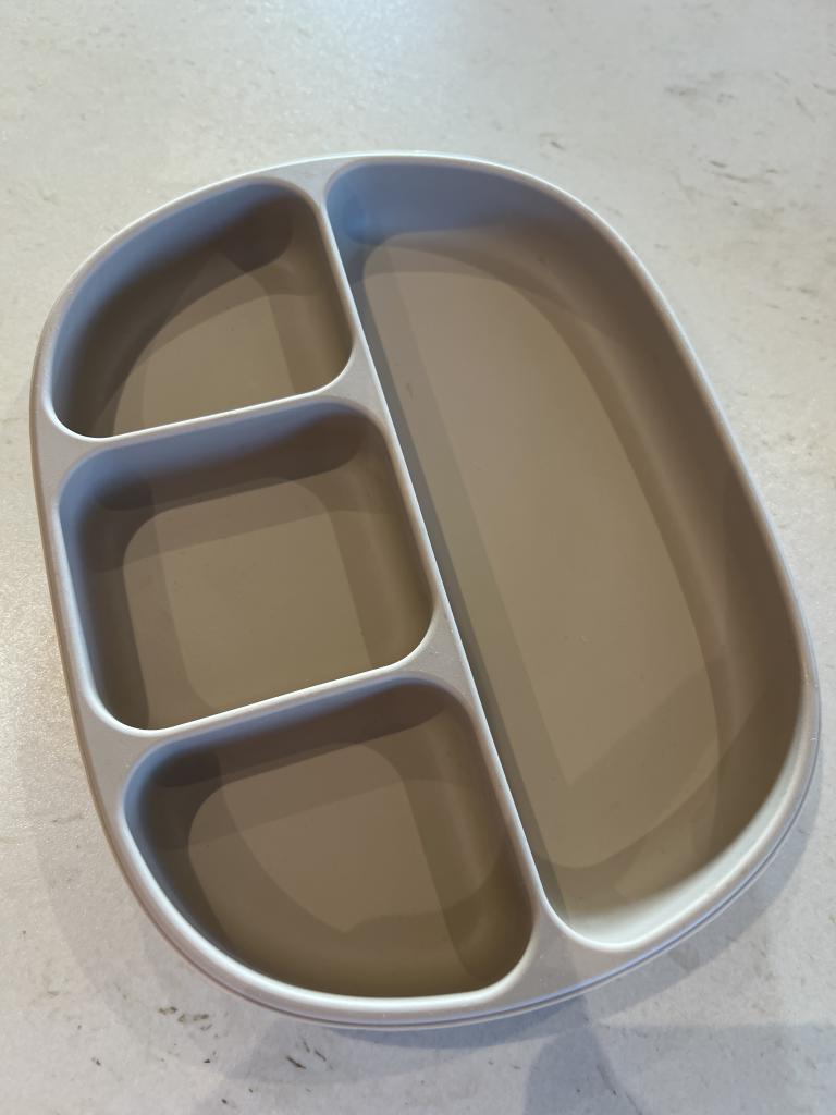 Beige silikone talleren
