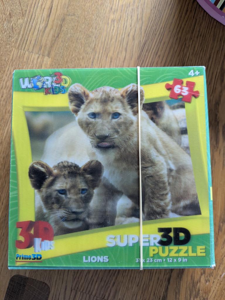 3D puslespil med løver