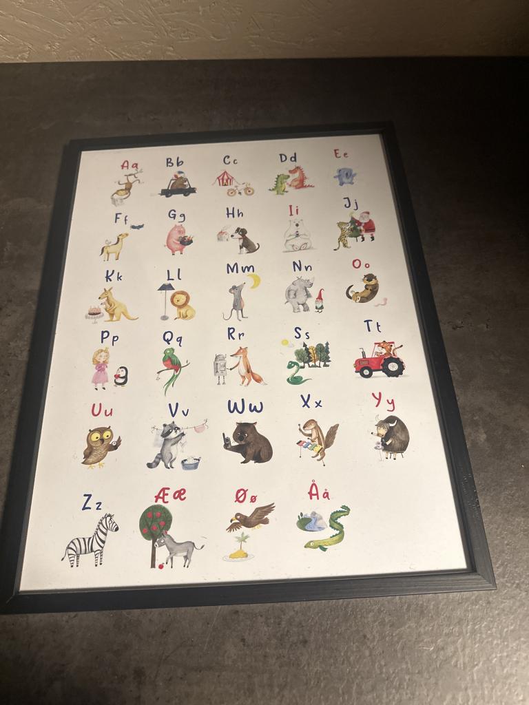 Alfabet plakat med ram