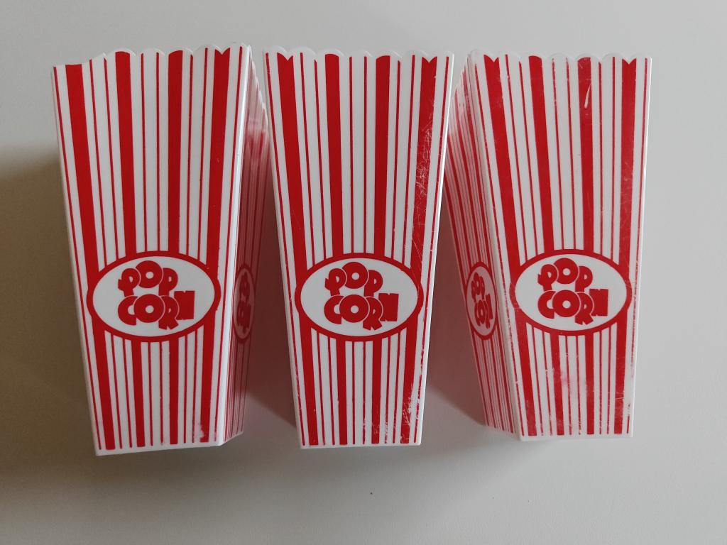 3 stk. popcornbægere