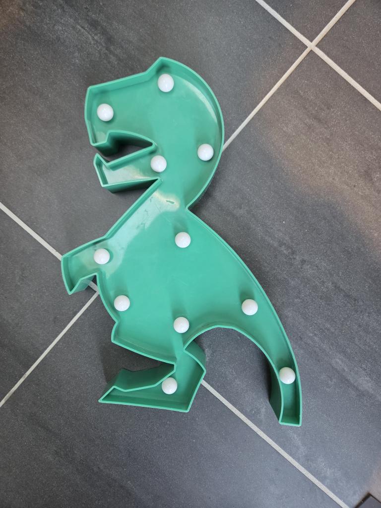 Grøn dinosaur lampe