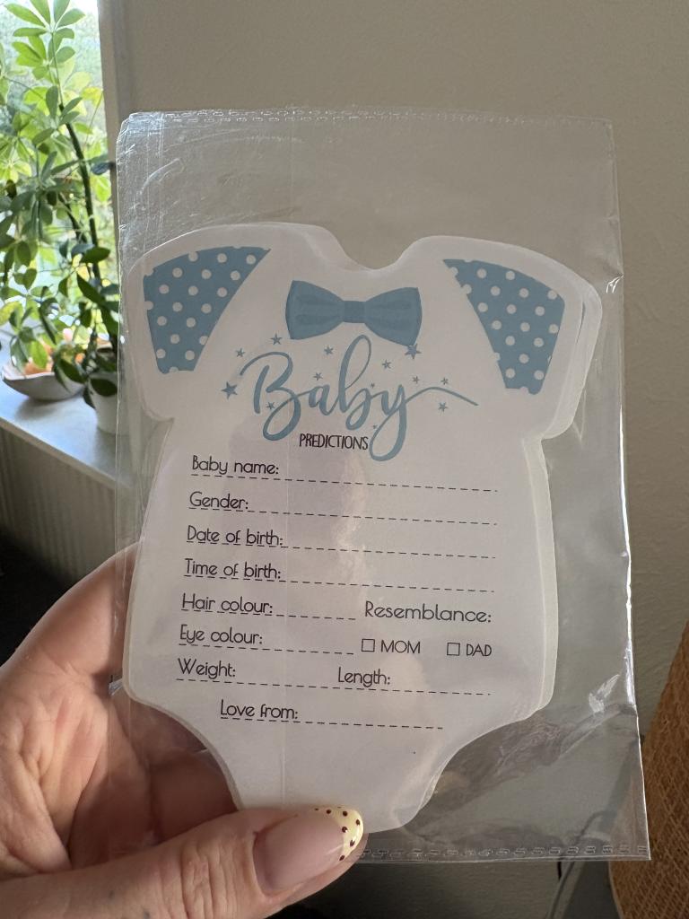 Babyshower gættekort