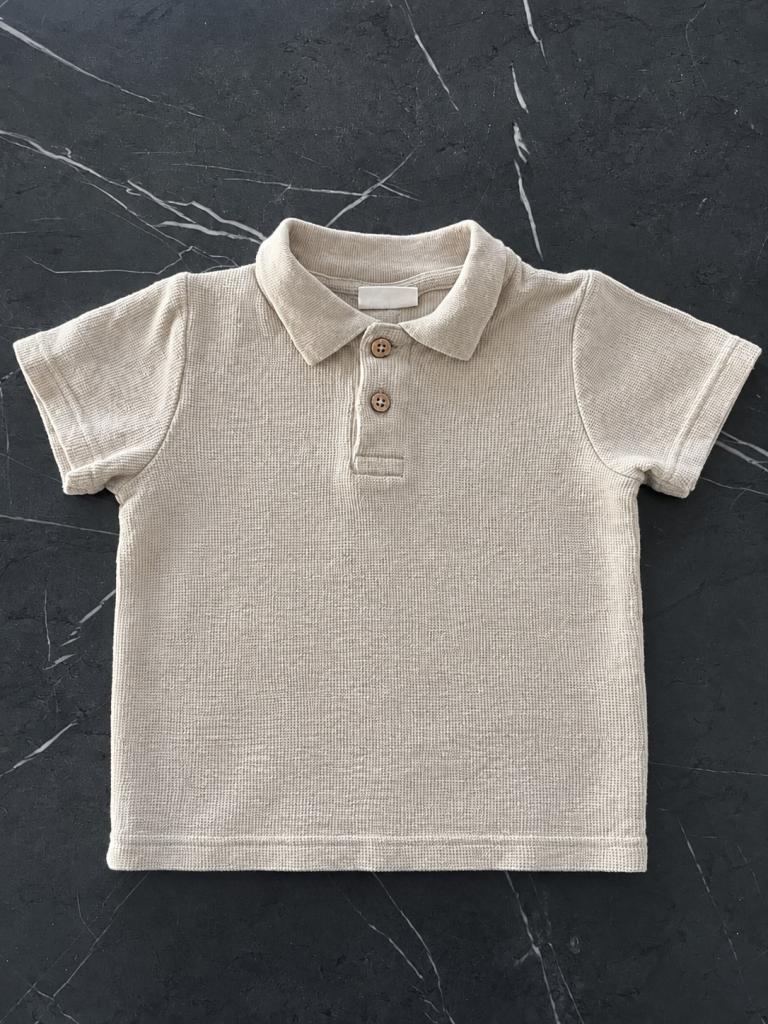 Beige polo t-shirt