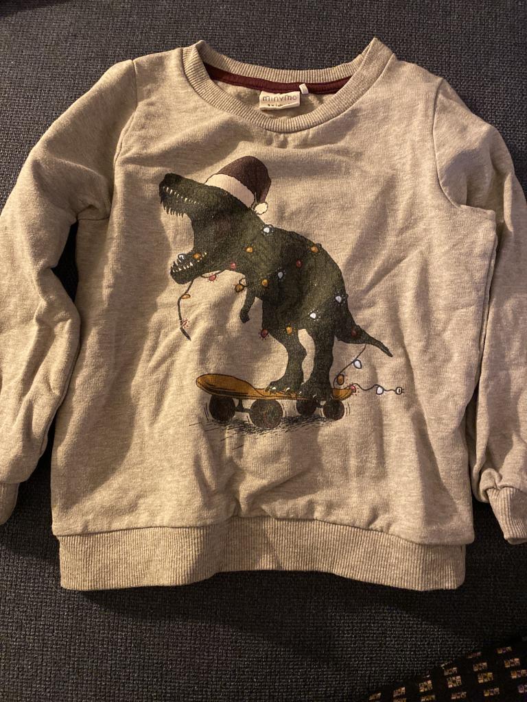 Bluse jul dinosaur 98