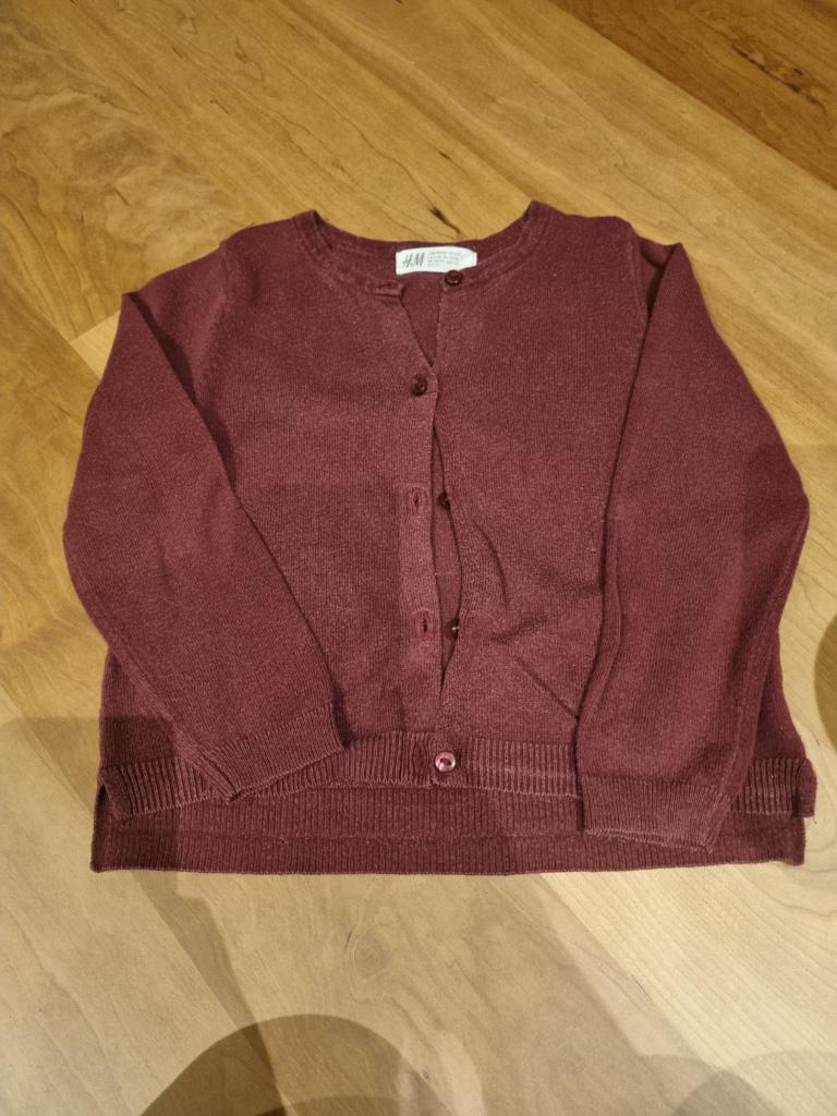 H&M rød cardigan 98