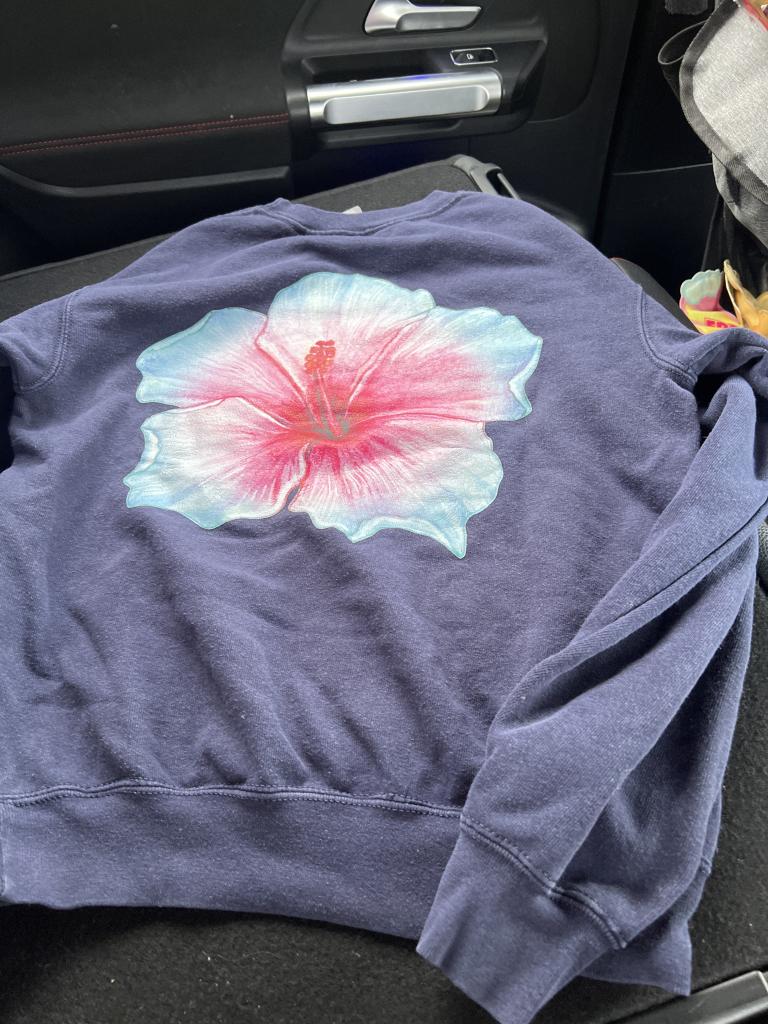 Blå sweatshirt