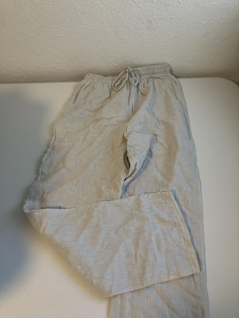 Beige hør bukser XS