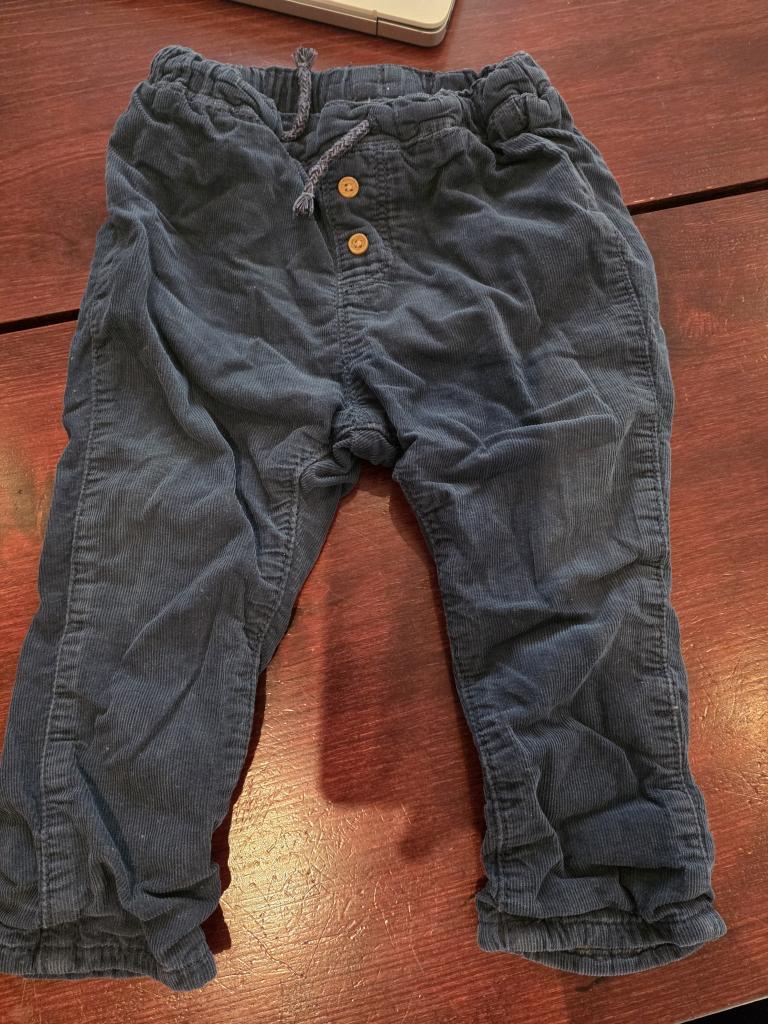 H&M fløjlsbukser navy86