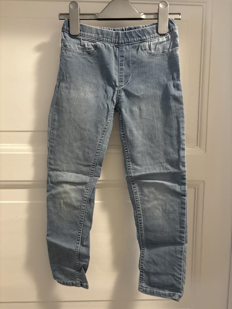 Blå denim leggings