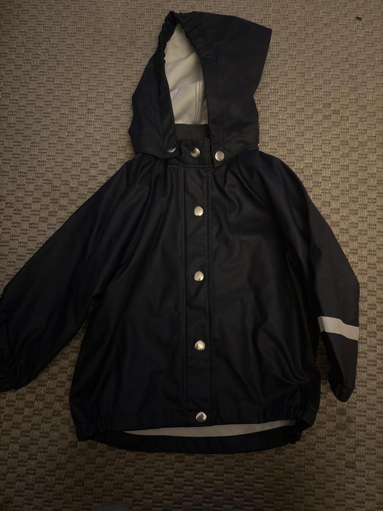 Regnjakke H&M blå 86
