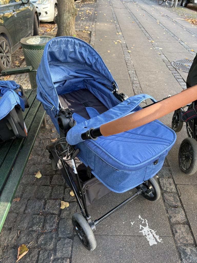 3-i-1 barnevogn med auto