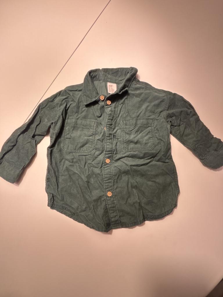 H&M fløjlsskjorte 80
