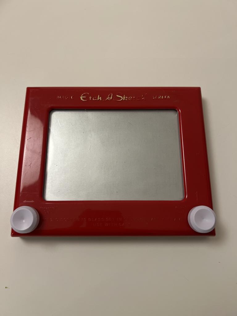 Rød Etch A Sketch
