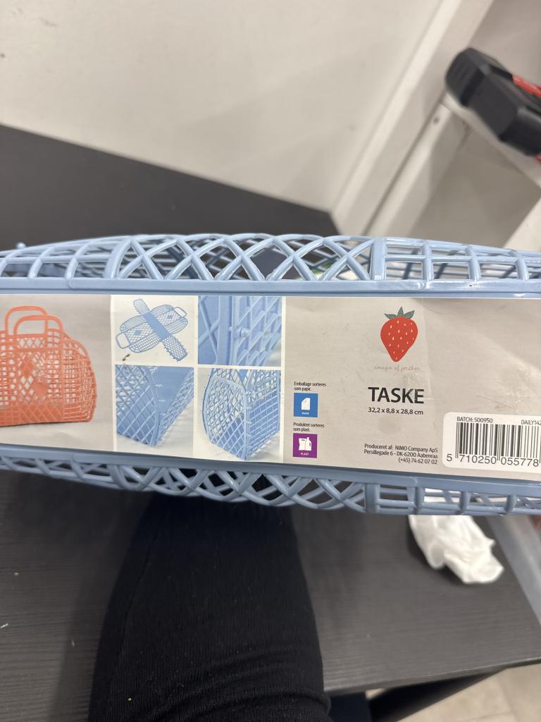 Blå plasttaske