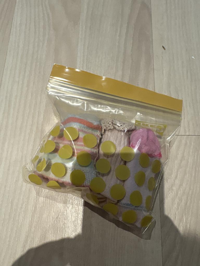 3 par lyserøde sokker