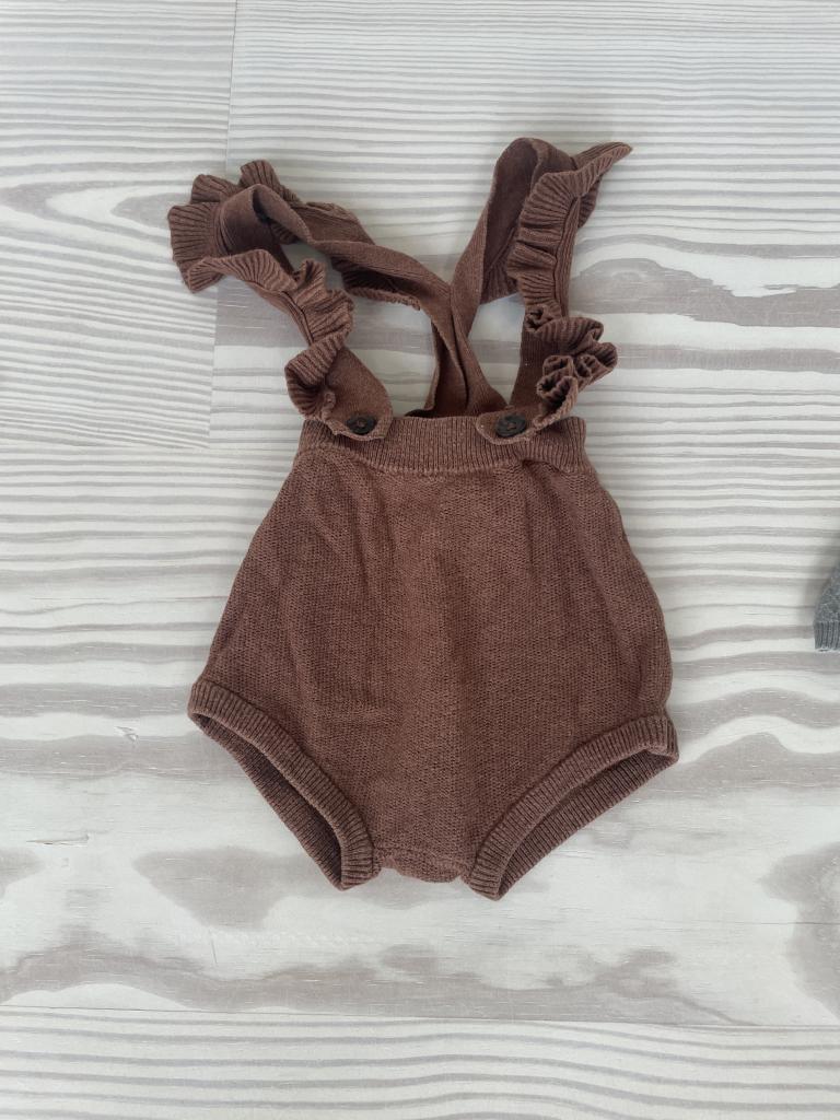 Brun strik-shorts str 74