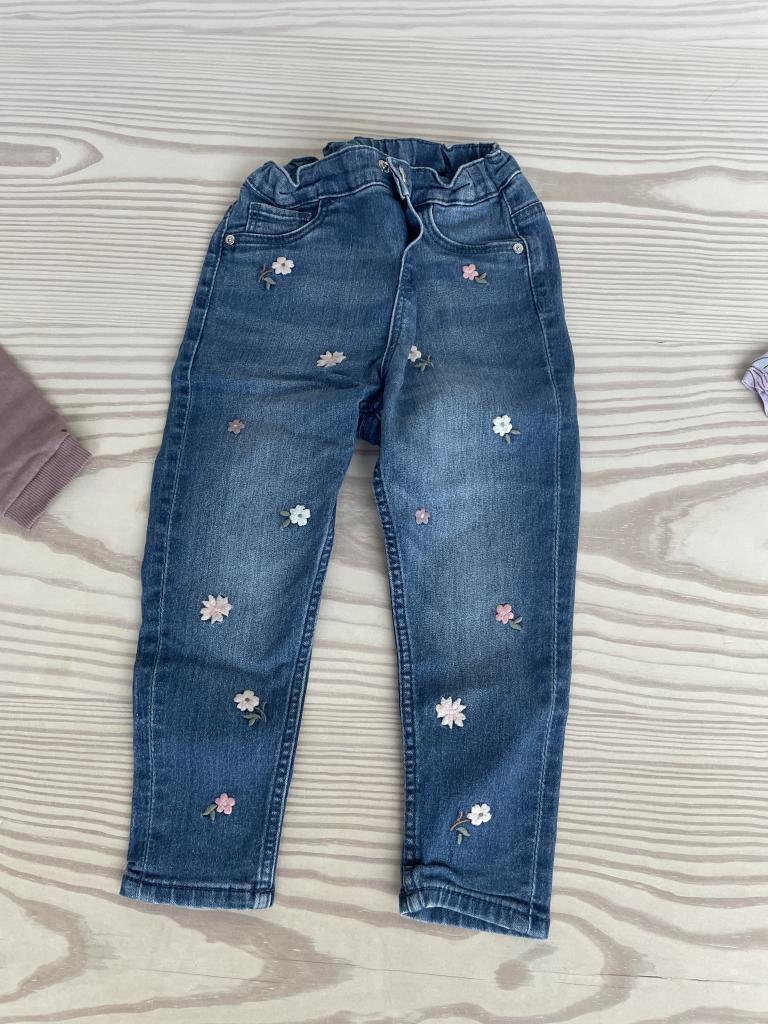H&M blomsterjeans 98