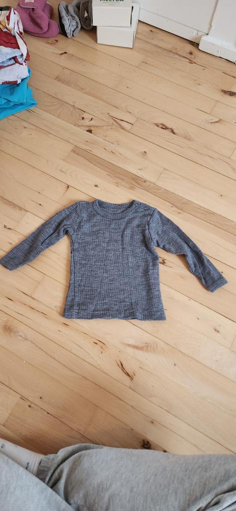 808 uld bluse grå 80