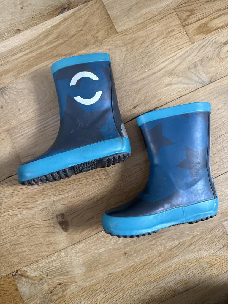 Blå gummistøvler
