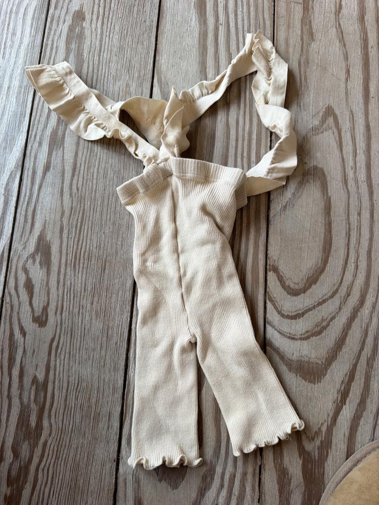 Beige leggings med seler