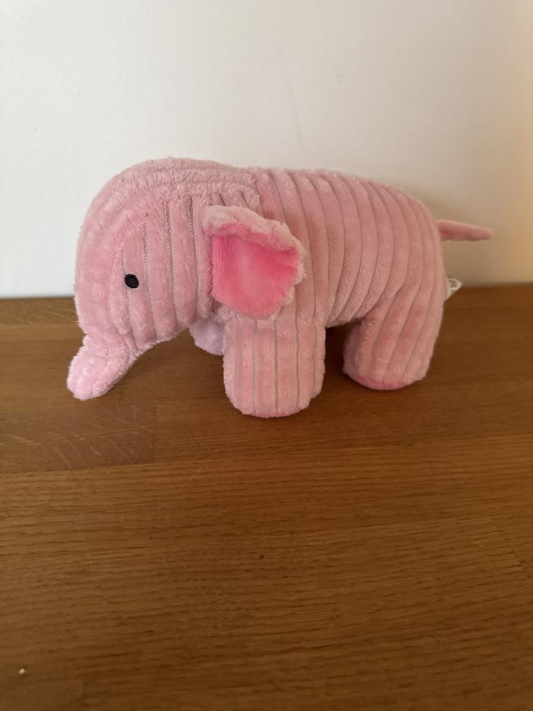 Lyserød elefant bamse