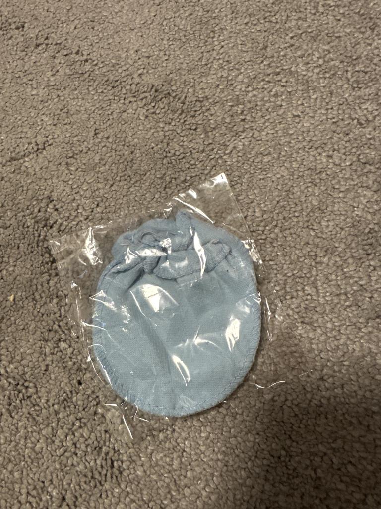 Blå babyvanter