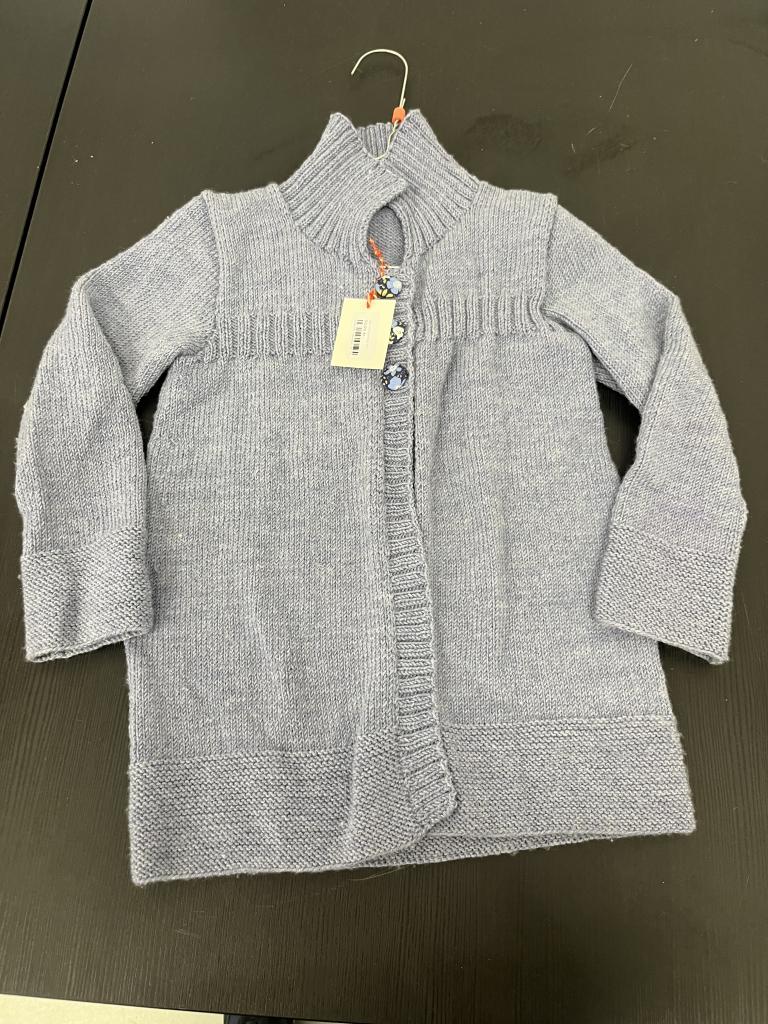 uld cardigan blå 122