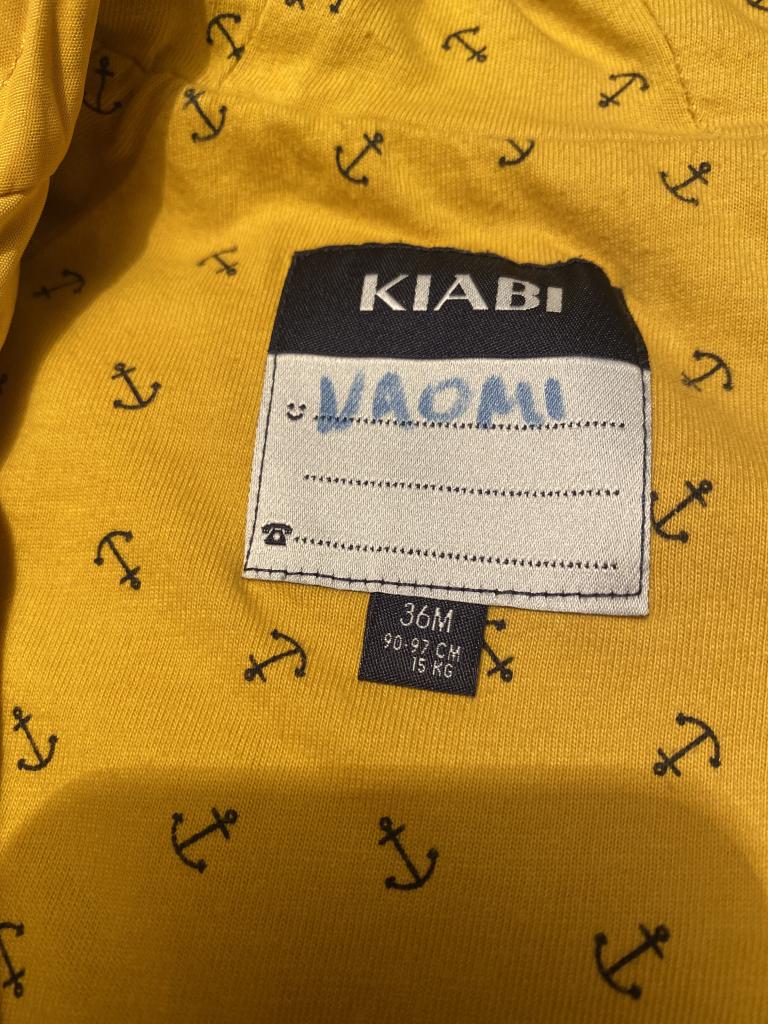 Kiabi gul jakke 92/98